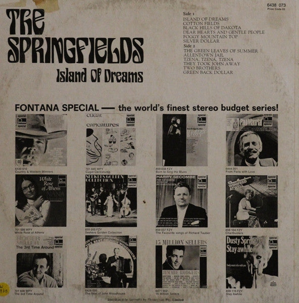 The Springfields : Island Of Dreams (LP, Comp)