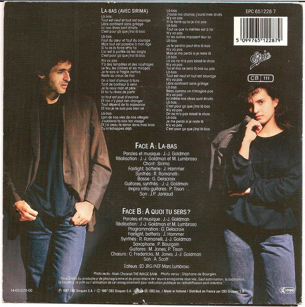 Sirima Et Jean-Jacques Goldman : La-Bas (7", Single)