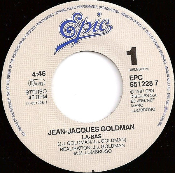 Sirima Et Jean-Jacques Goldman : La-Bas (7", Single)