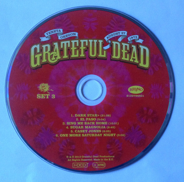 The Grateful Dead : Sunshine Daydream (Veneta, Oregon, August 27, 1972) (3xHDCD + DVD-V, Multichannel, NTSC + Album)