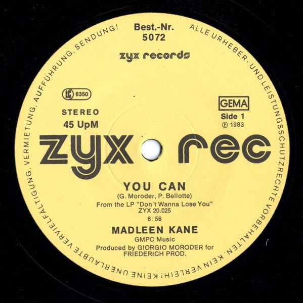 Madleen Kane : You Can (12", Single)