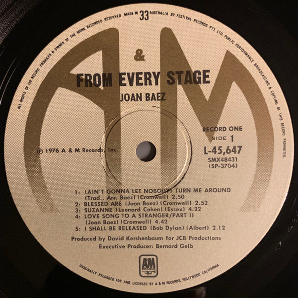 Joan Baez : From Every Stage (2xLP, Album, Gat)