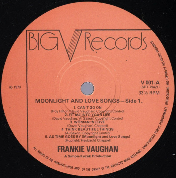 Frankie Vaughan : Moonlight And Love Songs (LP)