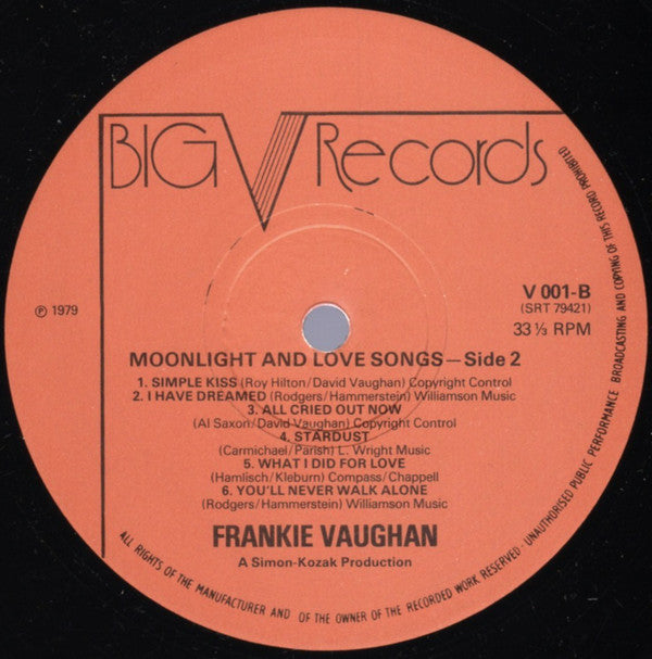 Frankie Vaughan : Moonlight And Love Songs (LP)