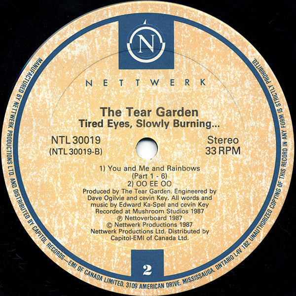 The Tear Garden : Tired Eyes Slowly Burning (LP, Album)