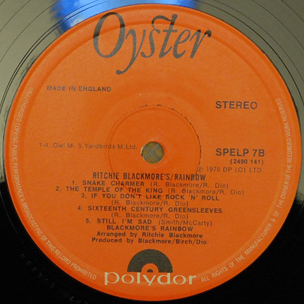 Rainbow : Ritchie Blackmore's Rainbow (LP, Album, RE)