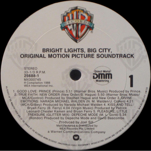 Various : Bright Lights, Big City (Original Motion Picture Soundtrack) (LP, Comp)