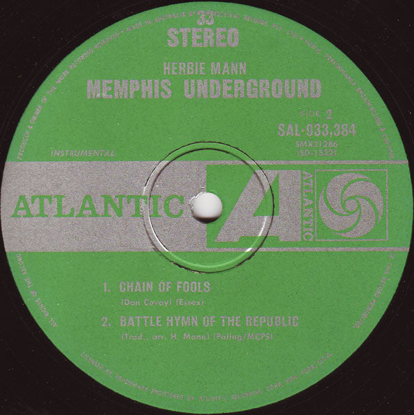 Herbie Mann : Memphis Underground (LP, Album)