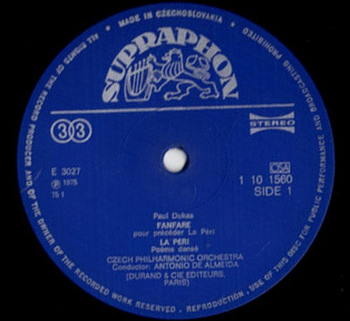 Paul Dukas, Czech Philharmonic Orchestra*, Antonio De Almeida : L'Apprenti Sorcier / La Péri / Polyeucte (LP)