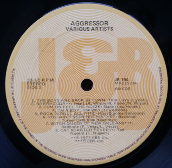 Various : Rock Legends Volume One : The Aggressor (LP, Comp)