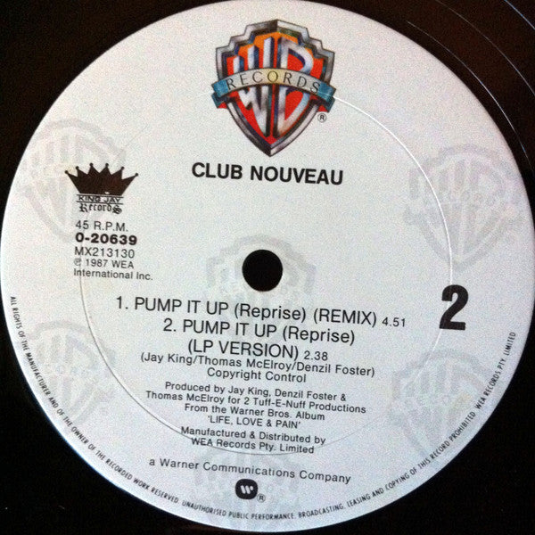 Club Nouveau : Lean On Me (Remix) (12")