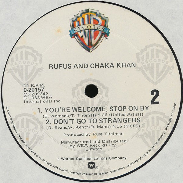 Rufus And Chaka Khan* : Ain't Nobody (12")