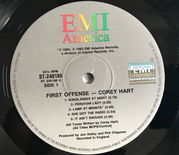 Corey Hart : First Offense (LP, Album)