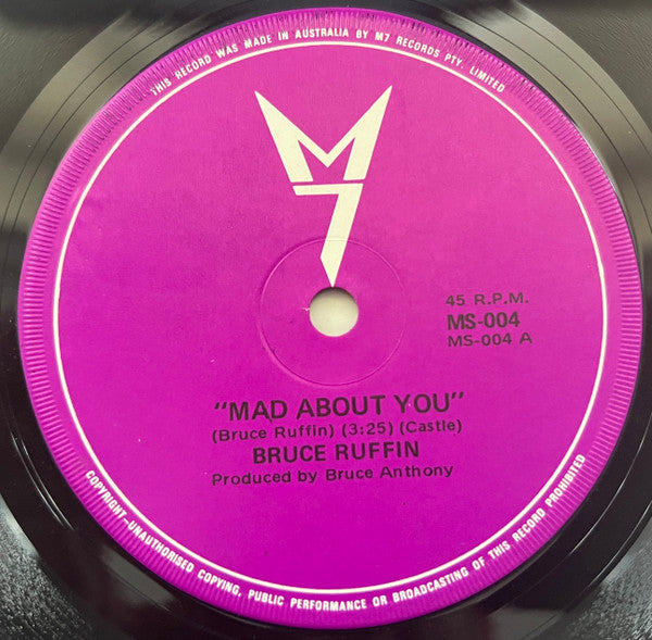 Bruce Ruffin : Mad About You (7", Single)