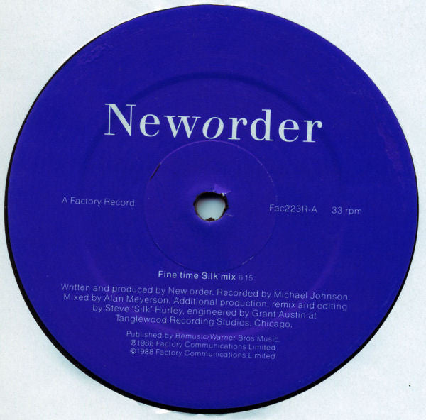 Neworder* : Fine Time (Remix) (12", Single, Lyn)
