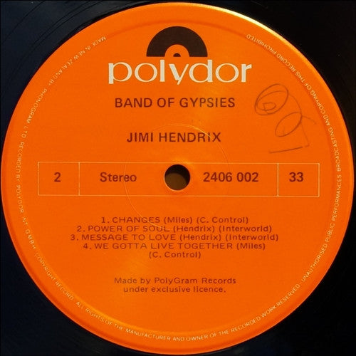 Hendrix* : Band Of Gypsys (LP, Album, RE)