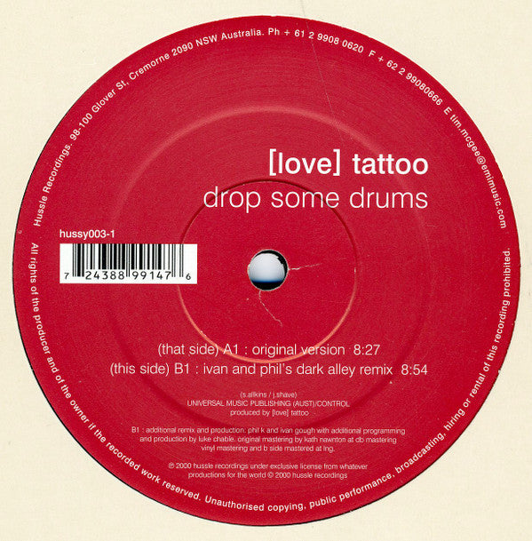 [Love] Tattoo : Drop Some Drums (12")
