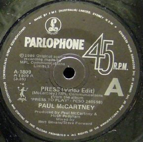 Paul McCartney : Press (7", Single)