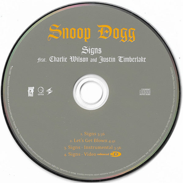 Snoop Dogg : Signs (CD, Single, Enh)