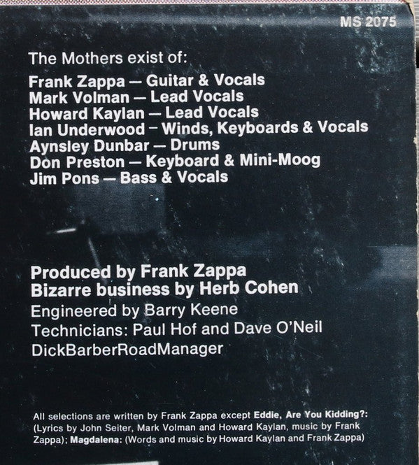 The Mothers : Just Another Band From L.A. (LP, Album, Gat)