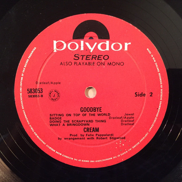 Cream (2) : Goodbye (LP, Album, Gat)