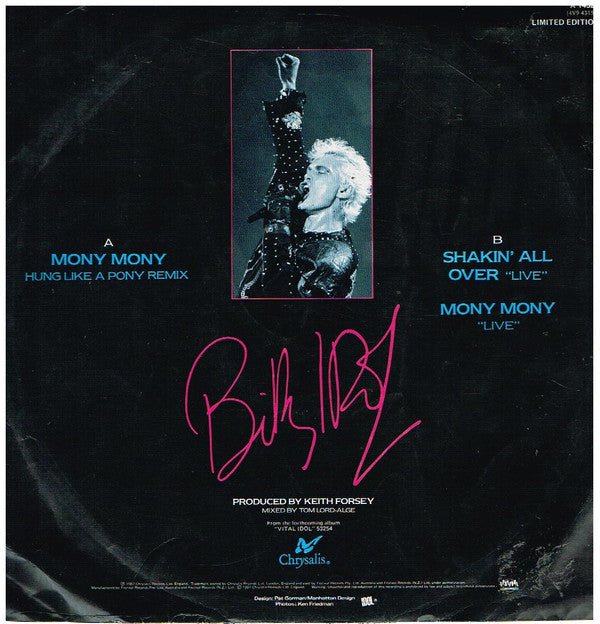 Billy Idol : Mony Mony (12", Single, Ltd)