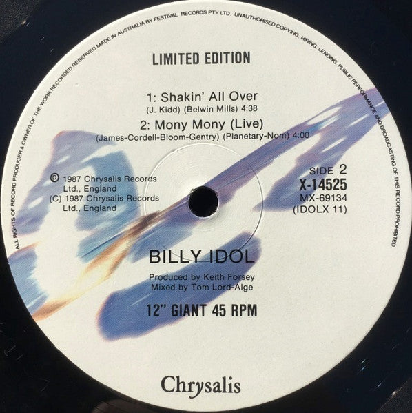 Billy Idol : Mony Mony (12", Single, Ltd)