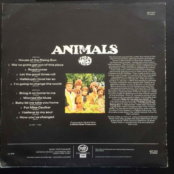 Animals* : The Most Of (LP, Comp)