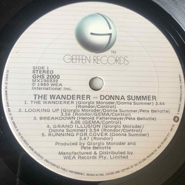 Donna Summer : The Wanderer (LP, Album)