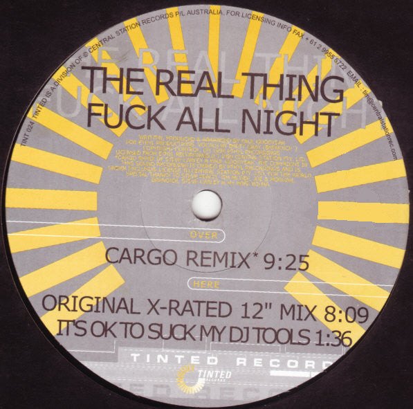 The Real Thing (2) : Fuck All Night (12&quot;)