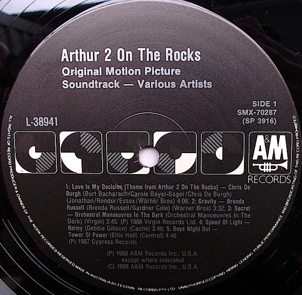 Various : Arthur 2 On The Rocks - Original Motion Picture Soundtrack (LP, Comp)