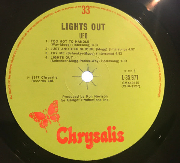 UFO (5) : Lights Out (LP, Album)