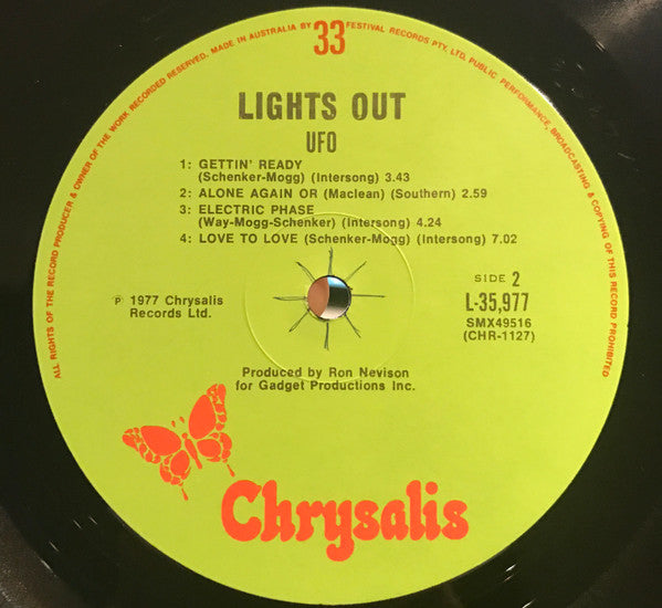 UFO (5) : Lights Out (LP, Album)