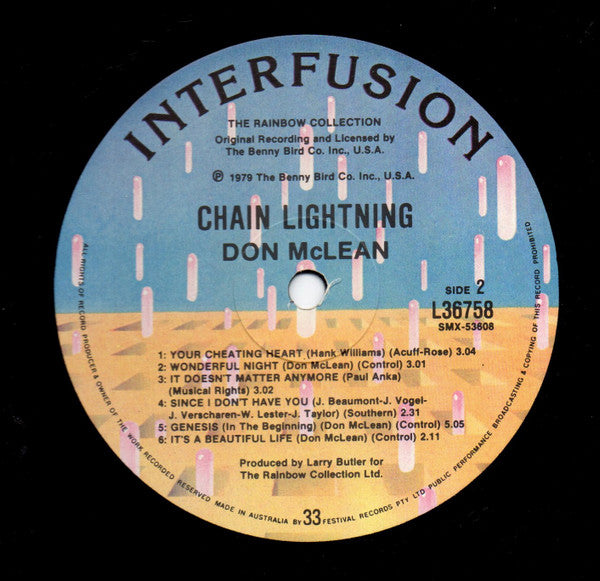 Don McLean : Chain Lightning (LP, Album, Gat)