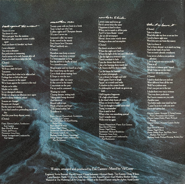 Eric Carmen : Boats Against The Current (LP, Album, Gat)