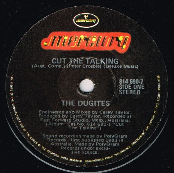 The Dugites : Cut The Talking (7", RE)