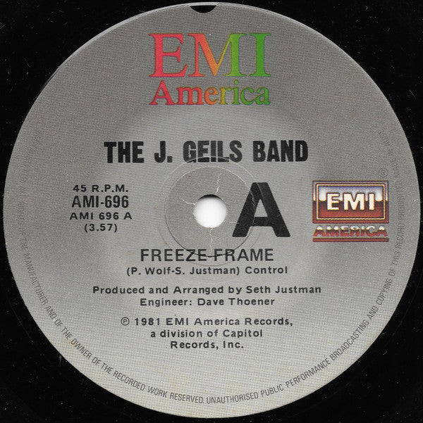 The J. Geils Band : Freeze-Frame (7&quot;, Single)