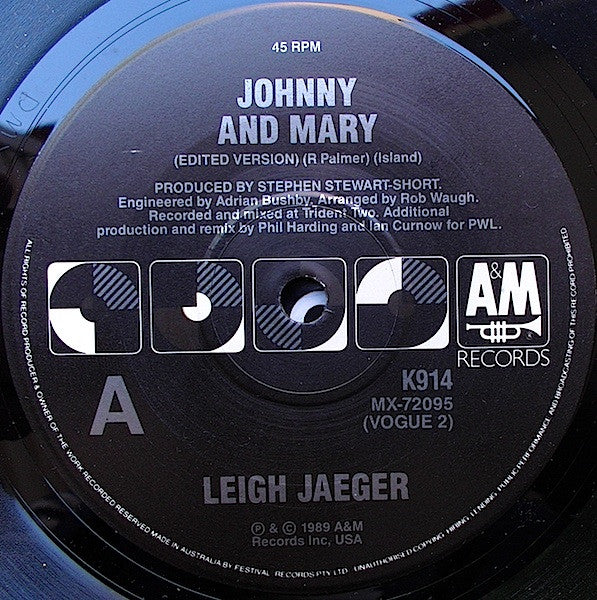 Leigh Jaeger : Johnny & Mary (7", Ltd)