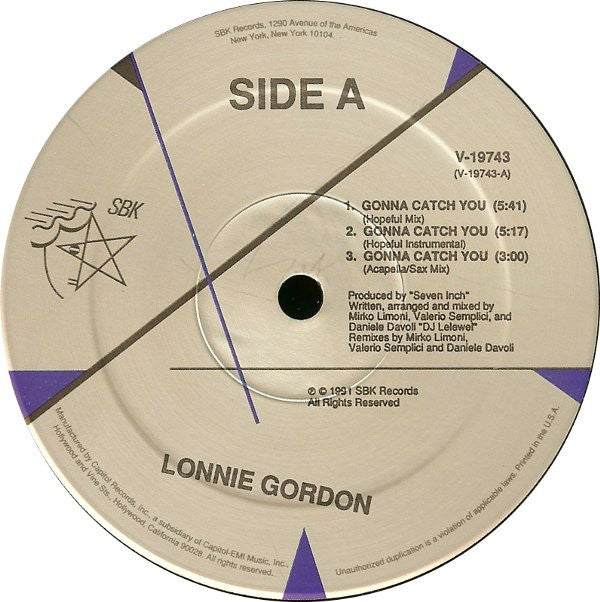 Lonnie Gordon : Gonna Catch You (New Remixes) (12")