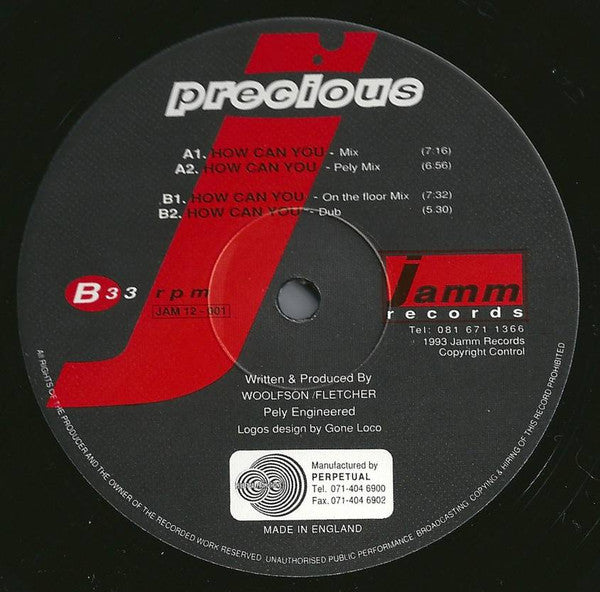 Precious (3) : How Can You (12")