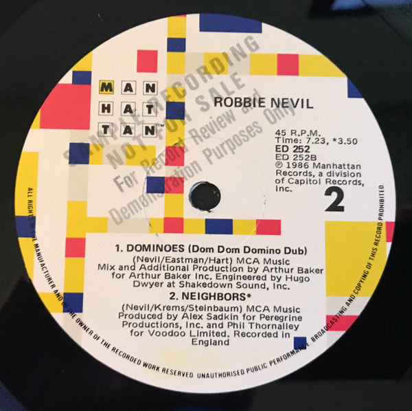 Robbie Nevil : Dominoes (12")