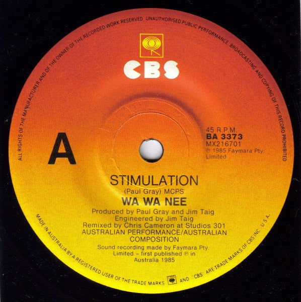 Wa Wa Nee : Stimulation (7", Single)