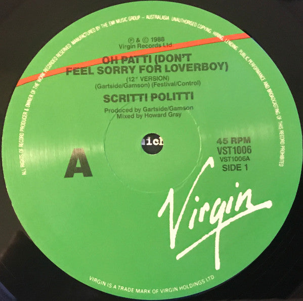 Scritti Politti + Miles Davis : Oh Patti (12", EP)