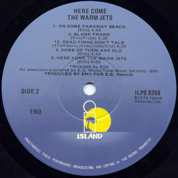 Eno* : Here Come The Warm Jets (LP, Album, RE)