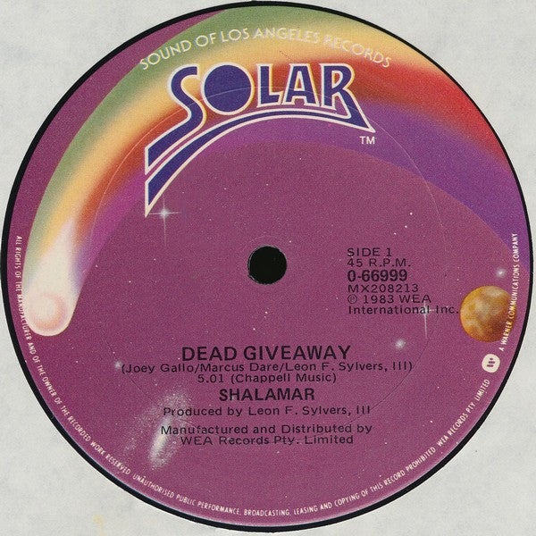 Shalamar : Dead Giveaway (12")