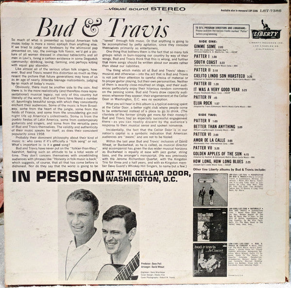 Bud And Travis : In Person (LP, Album)