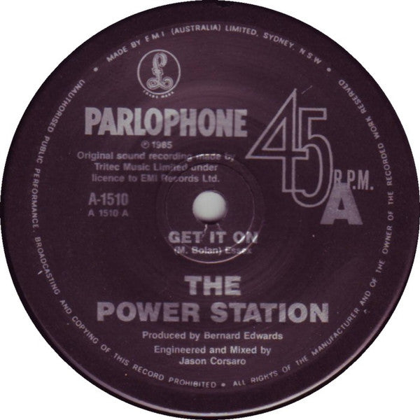 The Power Station : Get It On (Bang A Gong) (7", Single)