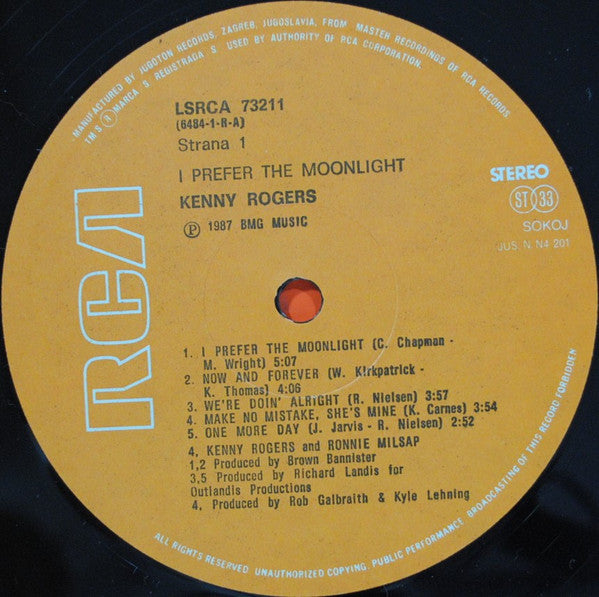 Kenny Rogers : I Prefer The Moonlight (LP, Album)