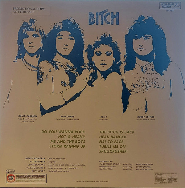 Bitch (2) : The Bitch Is Back (LP, Album, Promo)