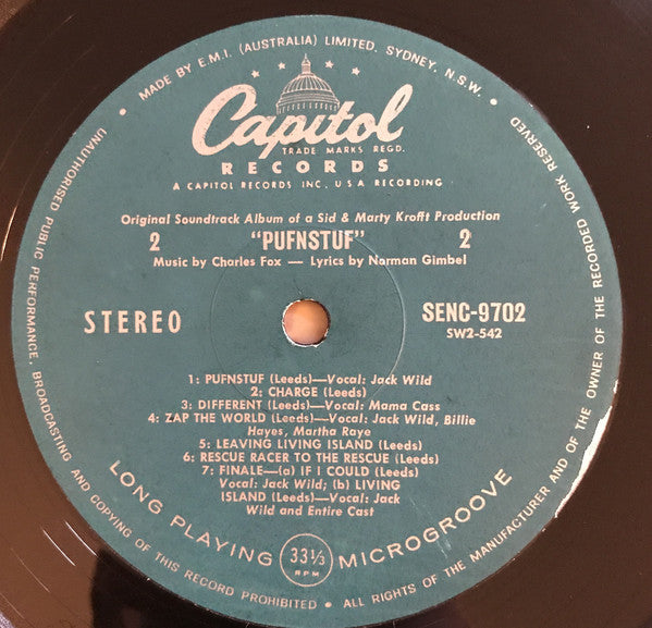 Sid & Marty Krofft : Pufnstuf (Original Sound Track Album Of A Sid & Marty Krofft Production) (LP, Album)